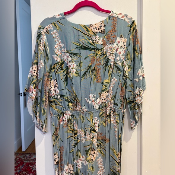 River Island Floral Kimono Dress in Blue - Picture 5 of 9